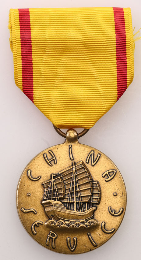 USA. Medal za służbę w Chinach (China Service Medal Navy, Marine Corps, Coast Guard)